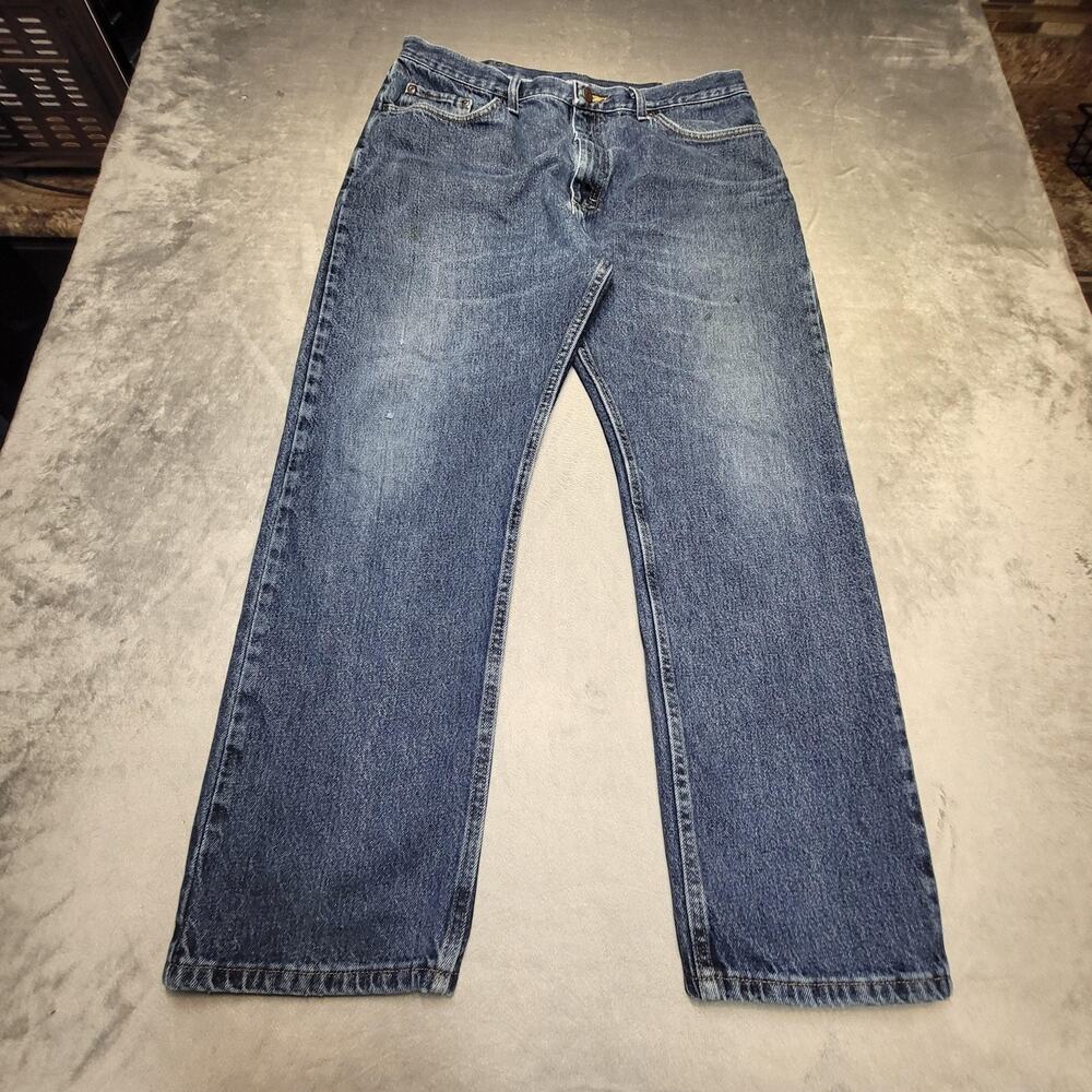 Wrangler Jeans Mens 38x30 Blue Medium Wash Straight‎ Regular Denim Pockets
